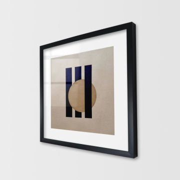 Çerçeveli Cam Soyut Tablo