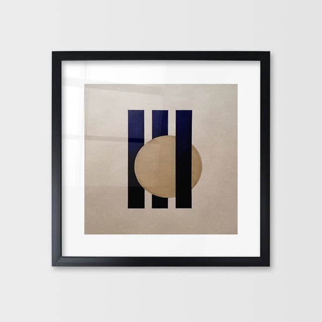 Çerçeveli Cam Soyut Tablo