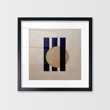 Çerçeveli Cam Soyut Tablo