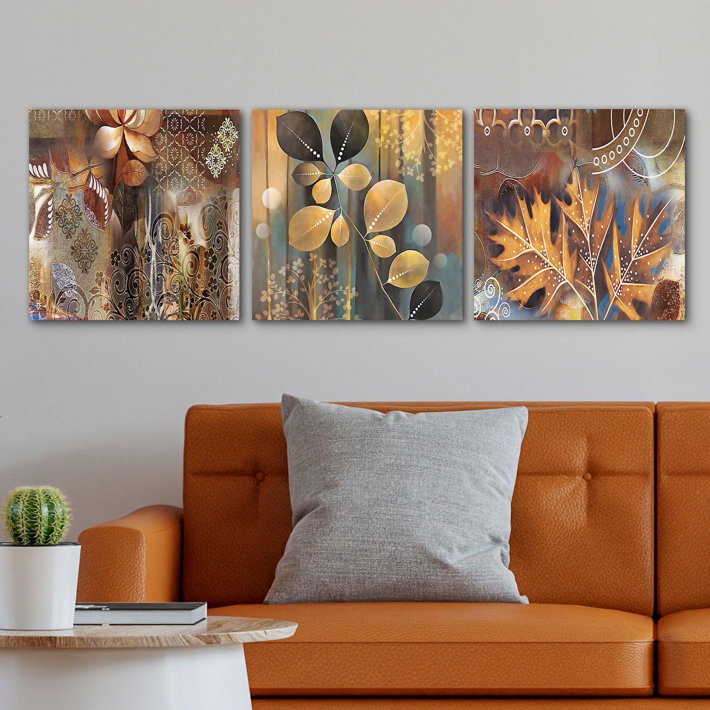 3 Parçalı Kanvas Tablo