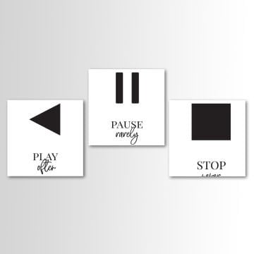 3 Parçalı Kanvas Tablo