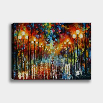 Işıklı Yol Kanvas Tablo 100cm x 140cm