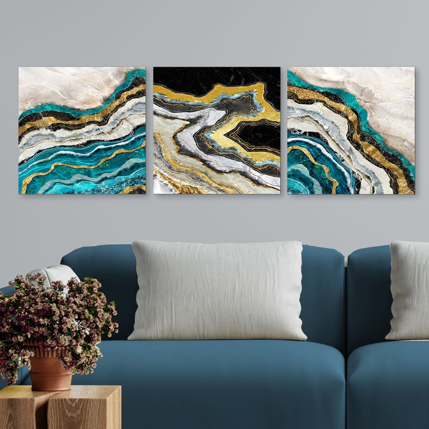 3 Parçalı Kanvas Tablo