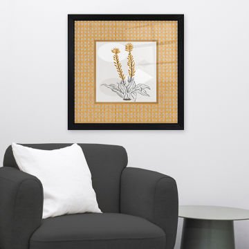 Siyah Çerçeveli Hasır Baskı Cam Tablolar 40cm x 40cm
