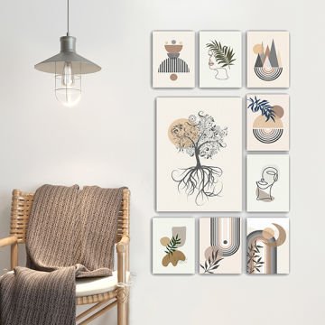 9 Parçalı Mdf Tablo 20x15cm-30x40cm