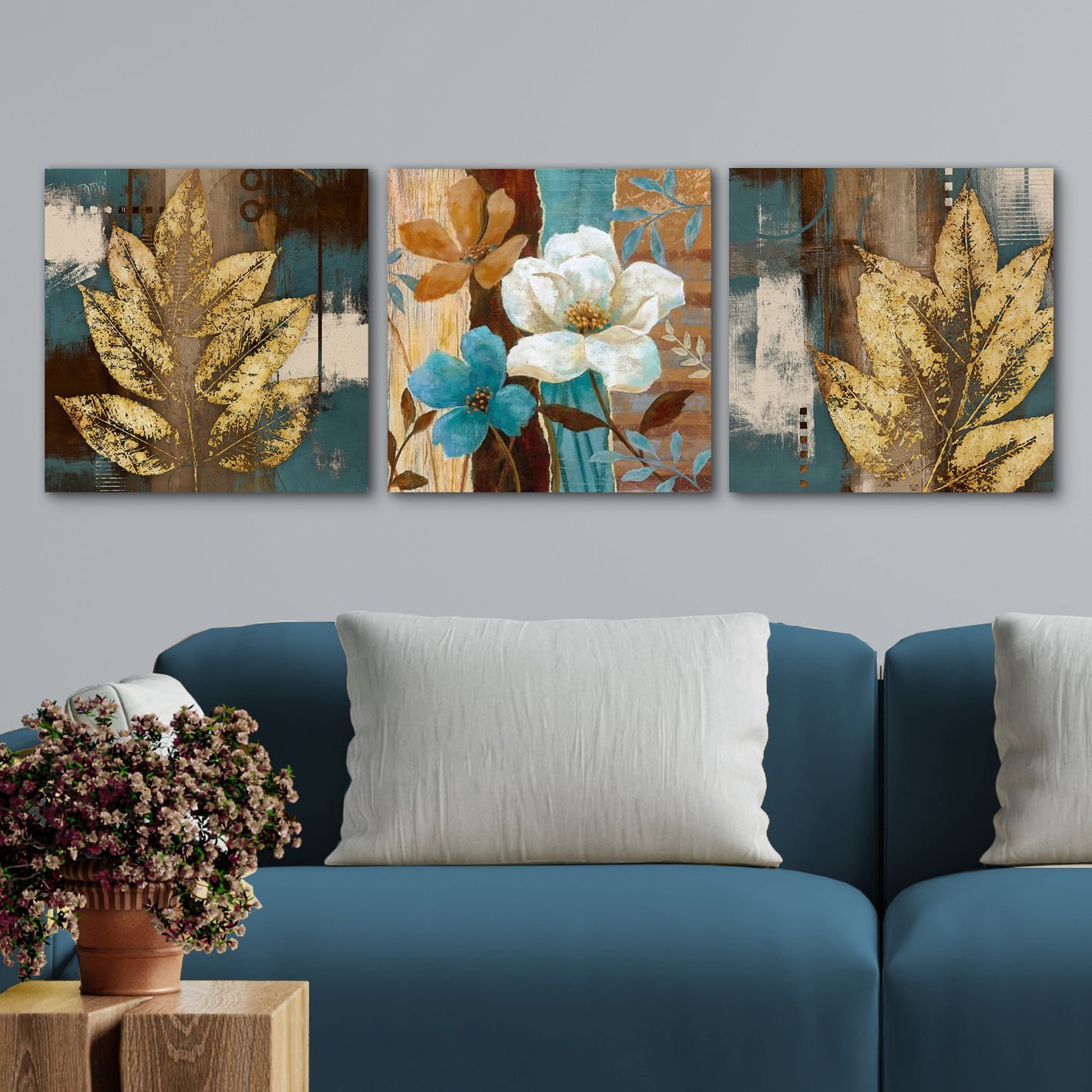 3 Parçalı Kanvas Tablo