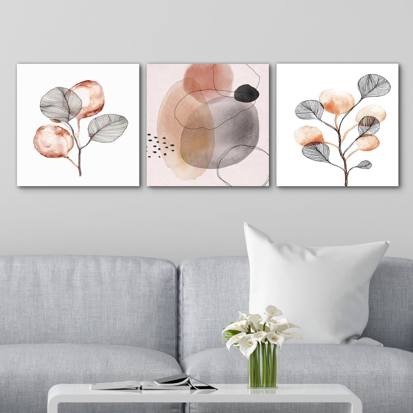 3 Parçalı Kanvas Tablo