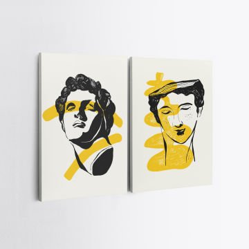 2 Parçalı Kanvas Tablo 70cm x 100cm - 2 Parça