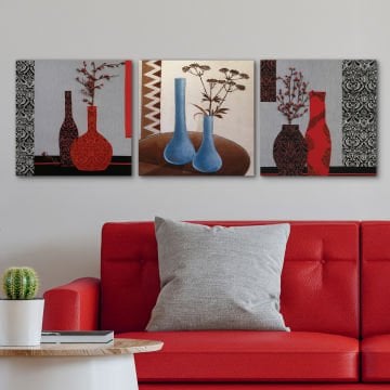 3 Parçalı Kanvas Tablo