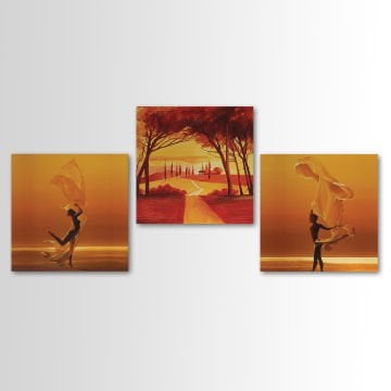 3 Parçalı Kanvas Tablo