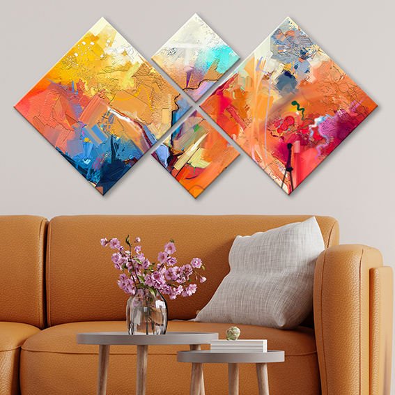 4 Parçalı Mdf Tablo