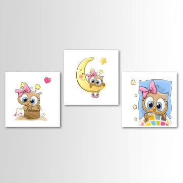 3 Parçalı Kanvas Tablo