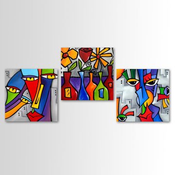 3 Parçalı Kanvas Tablo