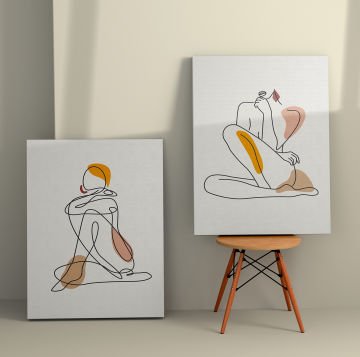 2 Parçalı Kanvas Tablo 70cm x 100cm - 2 Parça