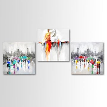 3 Parçalı Kanvas Tablo