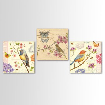 3 Parçalı Kanvas Tablo