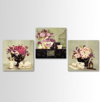 3 Parçalı Kanvas Tablo