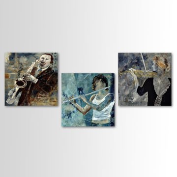 3 Parçalı Kanvas Tablo