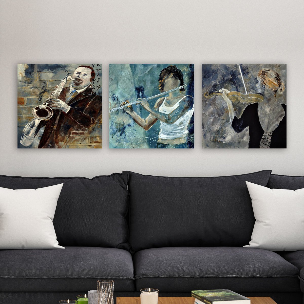 3 Parçalı Kanvas Tablo