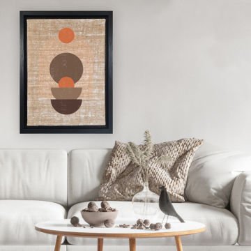 Siyah L Çerçeveli Tablo 66cm x 96cm