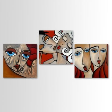 3 Parçalı Kanvas Tablo