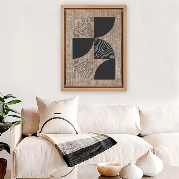 Naturel L Çerçeveli Tablo 96cm x 136cm
