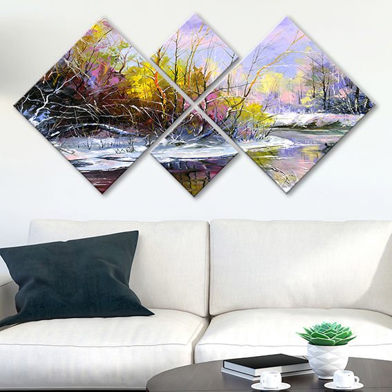 4 Parçalı Mdf Tablo