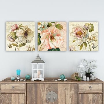3 Parçalı Kanvas Tablo