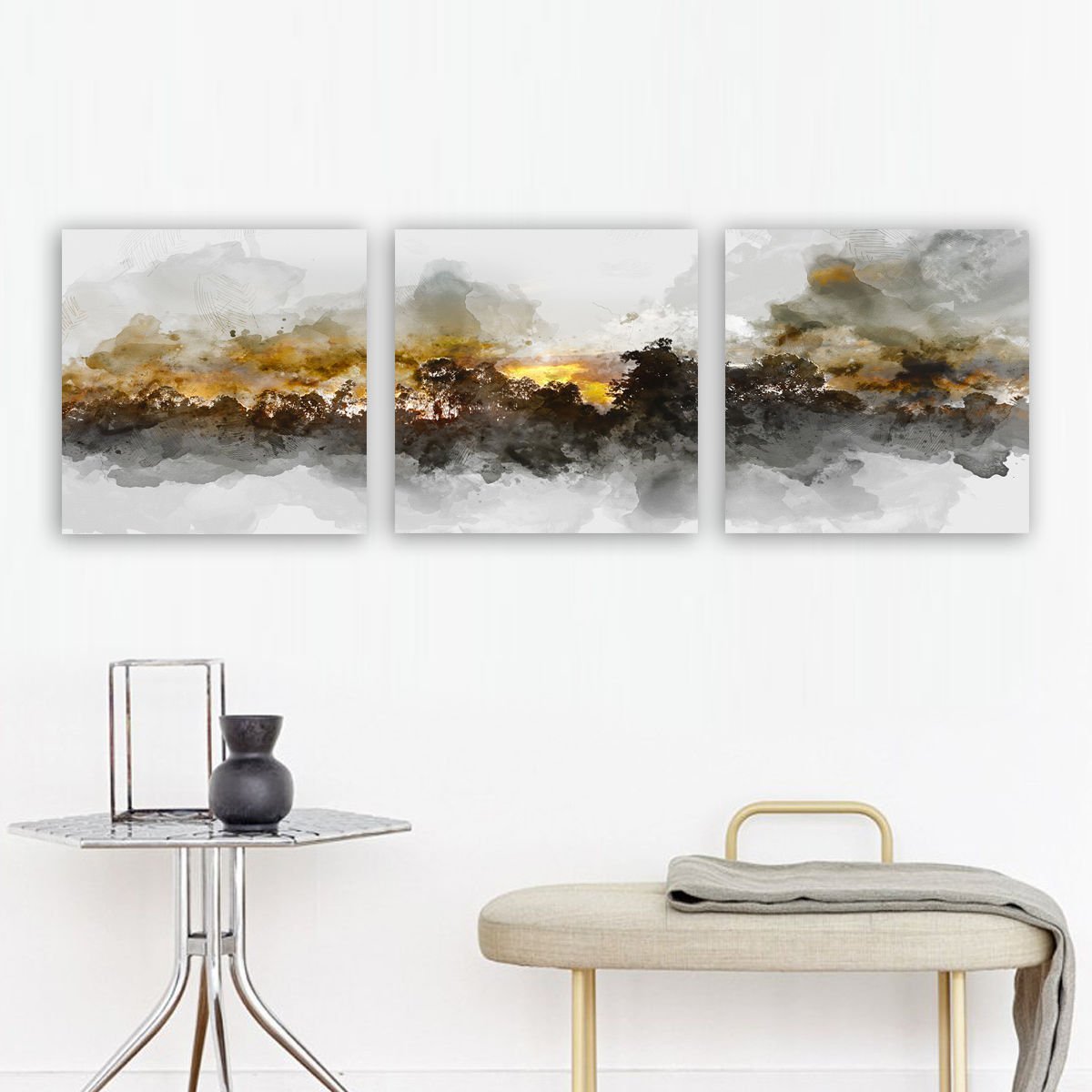 3 Parçalı Kanvas Tablo