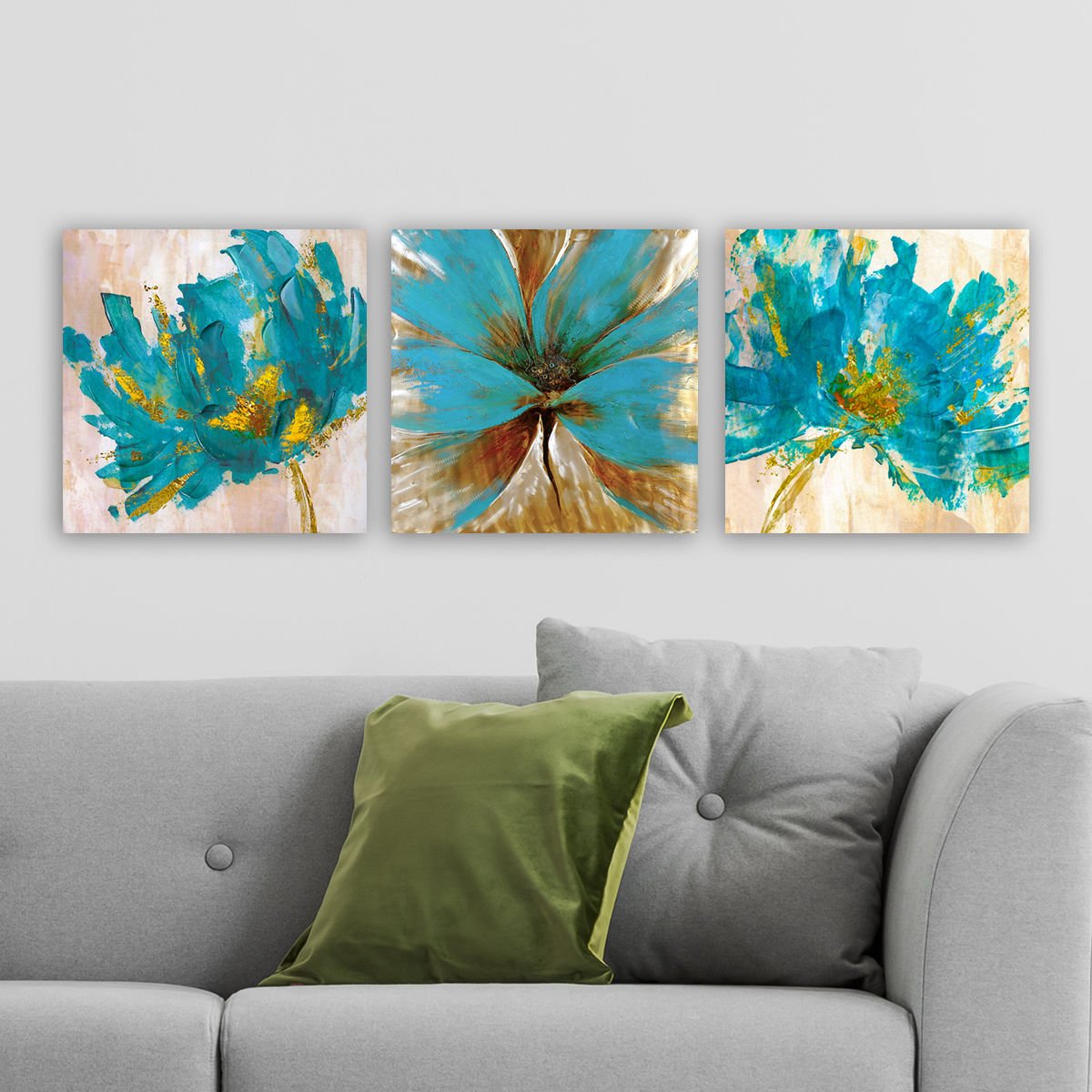 3 Parçalı Kanvas Tablo 30cm x 30cm - 3 Parça