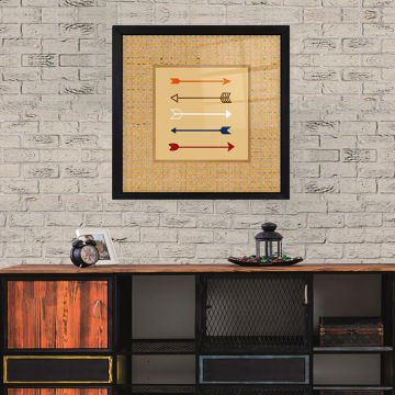 Siyah Çerçeveli Hasır Baskı Cam Tablolar 40cm x 40cm