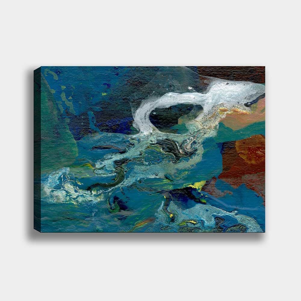 Mavi Soyut Kanvas Tablo 70cm x 100cm