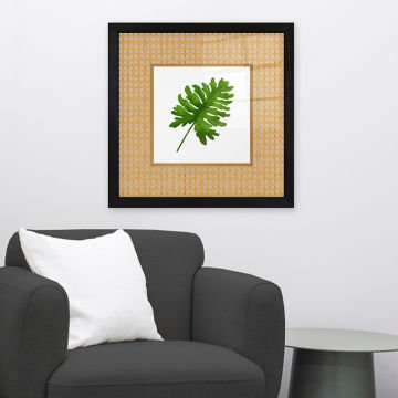Siyah Çerçeveli Hasır Baskı Cam Tablolar 40cm x 40cm