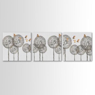 3 Parçalı Kanvas Tablo 30cm x 30cm - 3 Parça