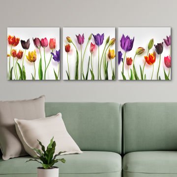3 Parçalı Kanvas Tablo 30cm x 30cm - 3 Parça