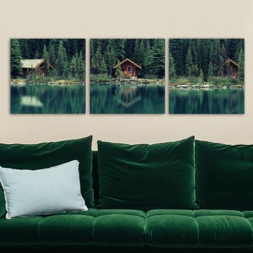 3 Parçalı Kanvas Tablo 30cm x 30cm - 3 Parça