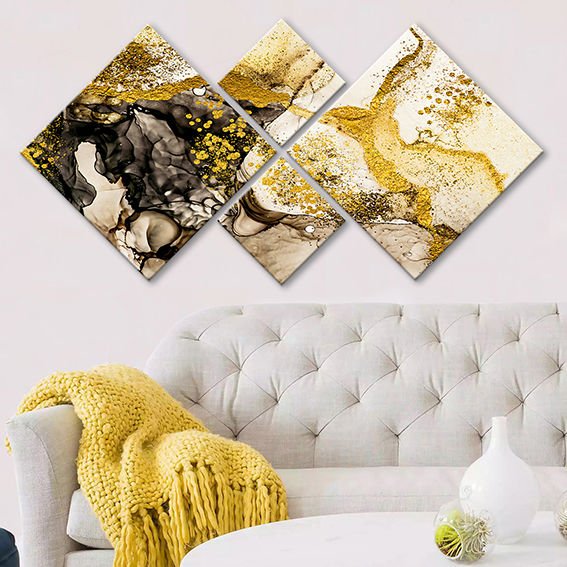 4 Parçalı Mdf Tablo