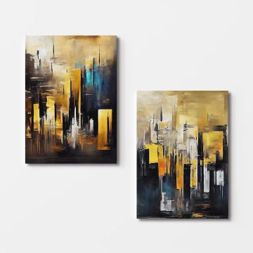2 Parçalı Kanvas Tablo 30cm x 40cm - 2 Parça