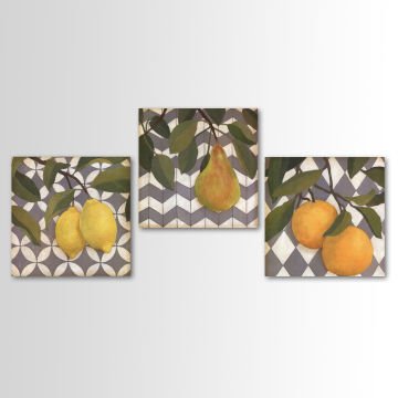 3 Parçalı Kanvas Tablo 30cm x 30cm - 3 Parça