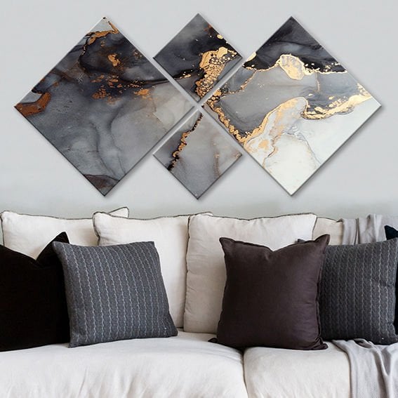 4 Parçalı Mdf Tablo