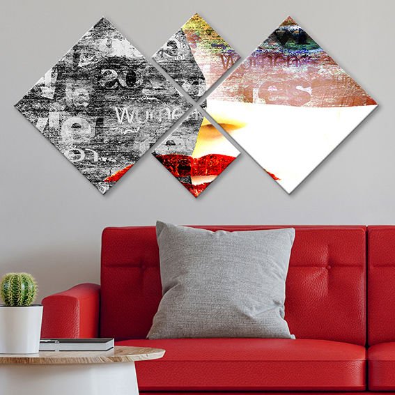 4 Parçalı Mdf Tablo