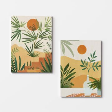 2 Parçalı Kanvas Tablo 100cm x 140cm - 2 Parça