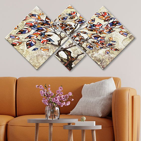 4 Parçalı Mdf Tablo 40cm x 40cm
