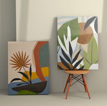 2 Parçalı Kanvas Tablo 100cm x 140cm - 2 Parça
