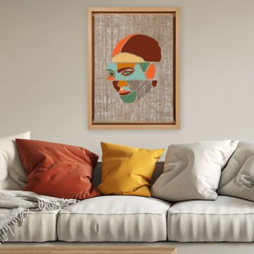 Naturel L Çerçeveli Tablo 96cm x 136cm