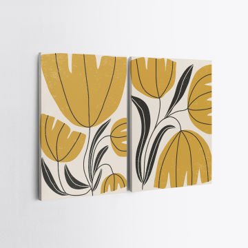 2 Parçalı Kanvas Tablo 50cm x 70cm - 2 Parça