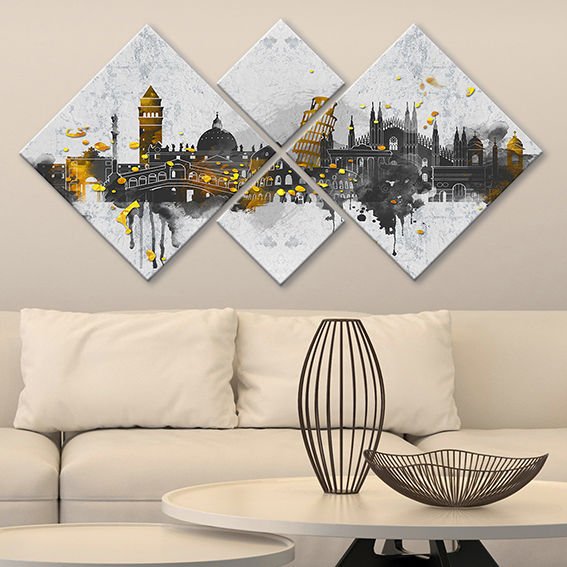 4 Parçalı Mdf Tablo