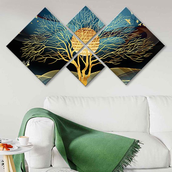 4 Parçalı Mdf Tablo