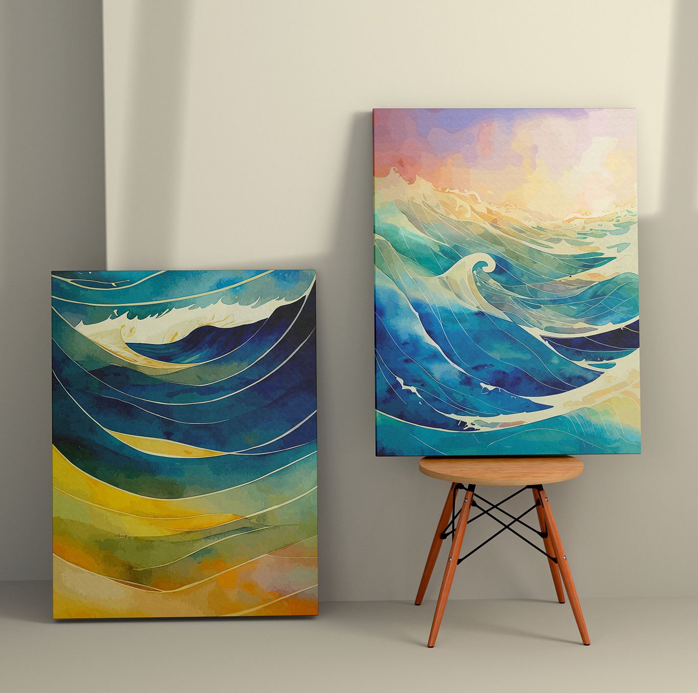 2 Parçalı Kanvas Tablo 100cm x 140cm - 2 Parça