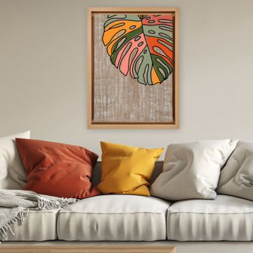 Naturel L Çerçeveli Tablo 96cm x 136cm